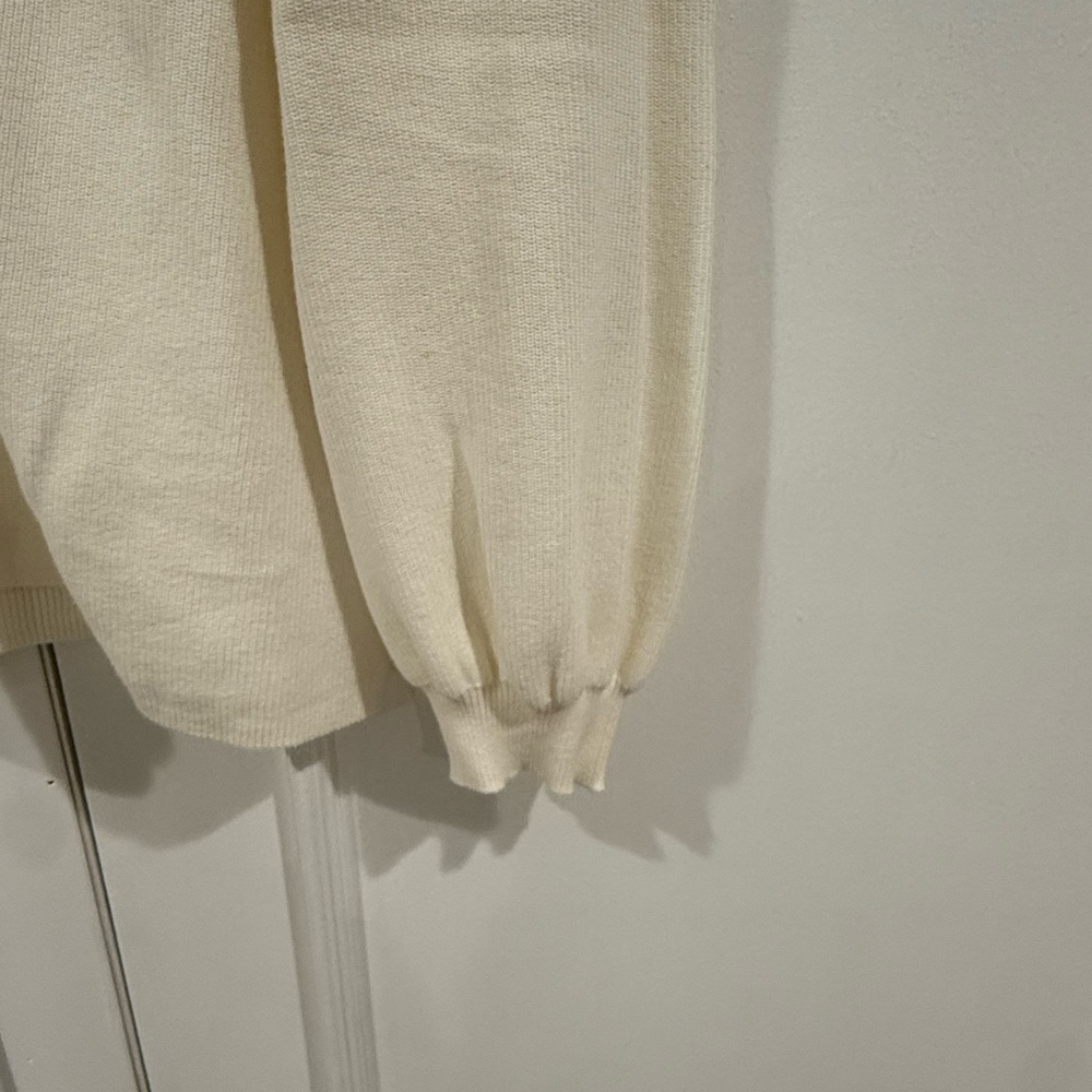 Women's Cream Cardigan Sweater 525 - Picture 3 of 9